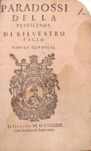 Facio, On plagues, Genoa, 1584